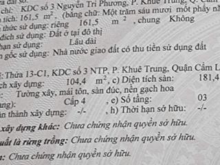 Tổng diện tích 161.5m2. 5m ngang nở hậu 7m20