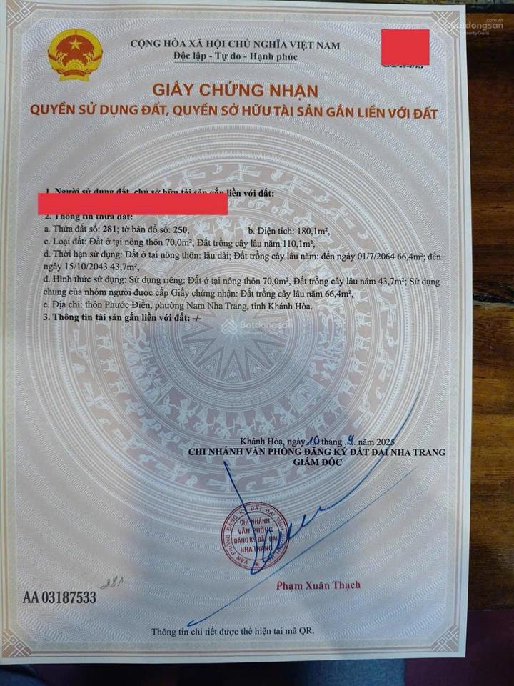 Chủ gửi bán lô góc mặt tiền trung tâm phước đồng nha trang.  0989 783 ***