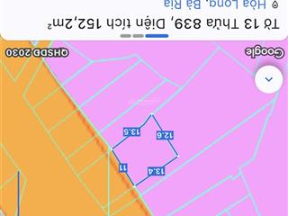 Bán lô đất đẹp mặt tiền hương lộ 2 gần chợ hoà long  bà rịa