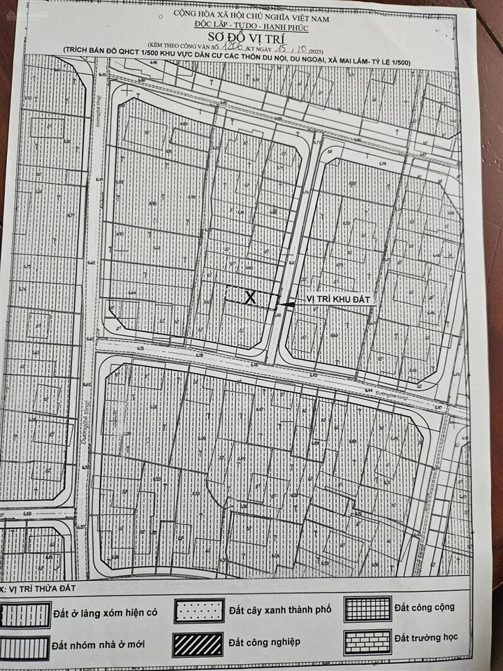 Chính chủ bán 70m2 đất tại du nội, mai lâm, đông anh.