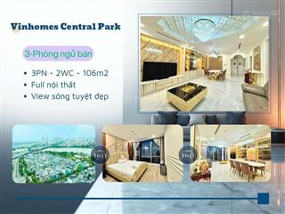Bán căn hộ 95m2, giá thỏa thuận tại vinhomes central park, bình thạnh, hcm