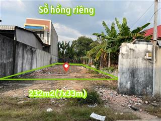 Bán đất 232m2 giá 1ty250 đường suối lội, xã tân thông hội, củ chi gần trường học  sổ hồng riêng