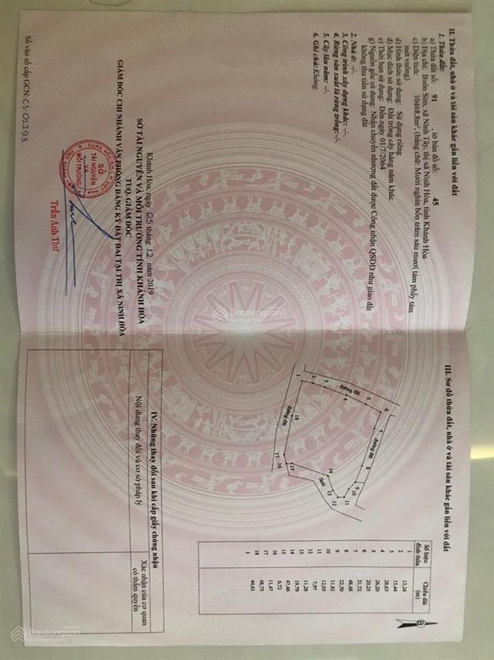 Mình là chính chủ cần bán nhanh lô đất đẹp giá rẻ 10.400m2 buôn sim, tây ninh hoà, khánh hoà