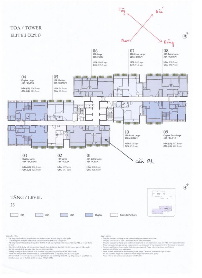 Bán siêu phẩm 3pn đẹp nhất khu elite lumi hà nội, tầng vườn hoa, 118.2m², 4 ban công hướng đông nam