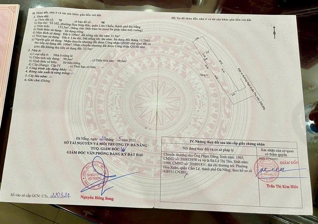 Tôi chính chủ cần bán nhà cấp 4 kiệt ngô xuân thu, hòa hiệp bắc, liên chiểu