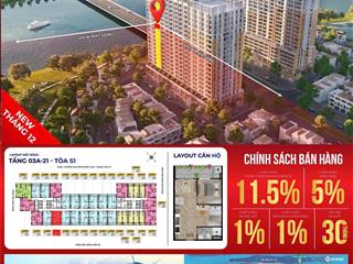 Căn hộ spana view mặt sông 1 pn s1  16.29 + giá thanh toán nhanh 3,181 tỷ