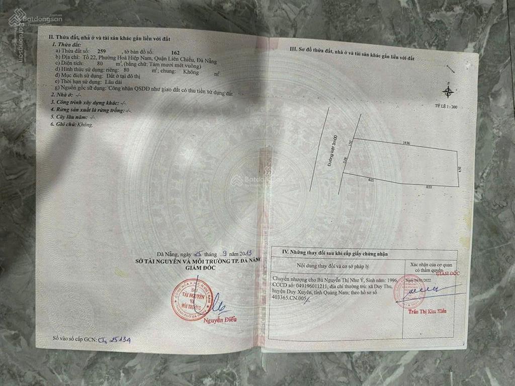 Tôi chính chủ cần bán nhà cấp 4 kiệt 925 nguyễn lương bằng, hòa hiệp nam, liên chiểu, đà nẵng