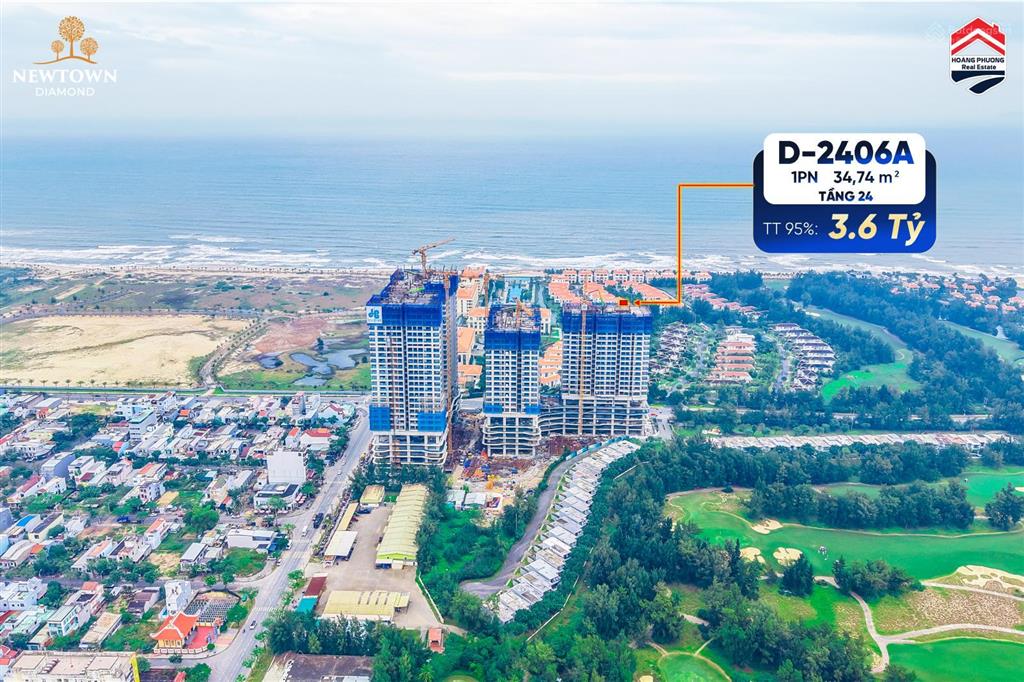 Căn 1pn trực diện biển tòa dnewtown diamond đà nẵng