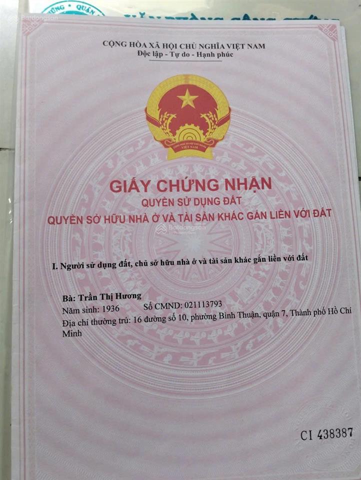 Bán nhà riêng 125m2, 22 tỷ tại đường 10, bình thuận, quận 7, hcm