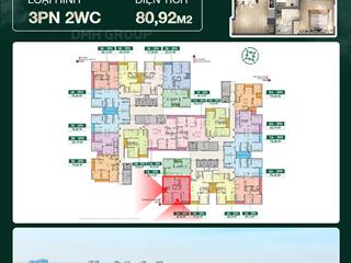 Chủ nhà vào nam công tác nên cần bán gấp căn góc 3pn đông nam tầng 10 dự án the fibonan giá 6 tỷ