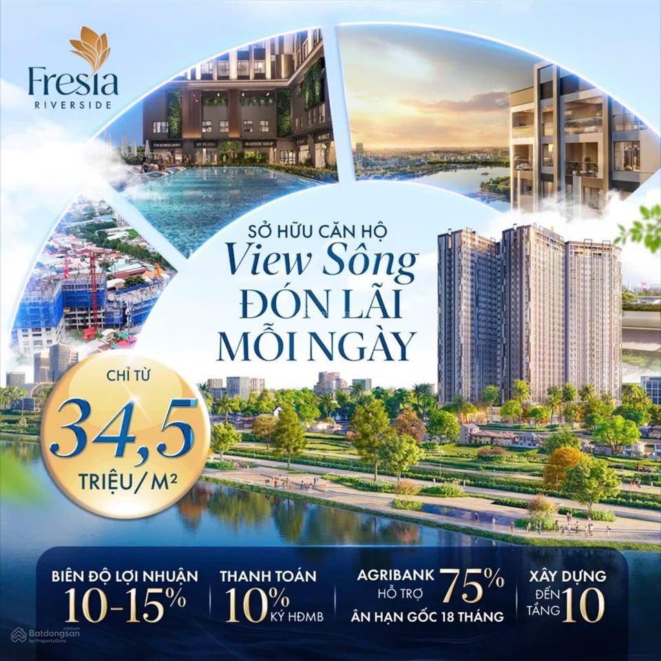 Sở hữu căn hộ ngay view sông liền kề aeon mall biên hòa, agribank hỗ trợ vay 75%