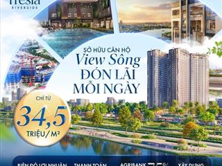 Sở hữu căn hộ ngay view sông liền kề aeon mall biên hòa, agribank hỗ trợ vay 75%