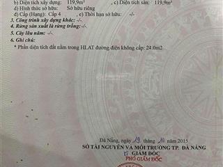 Tôi chính chủ cần bán đất 2 mặt kiệt 119 phạm như xương, hòa khánh nam, liên chiểu