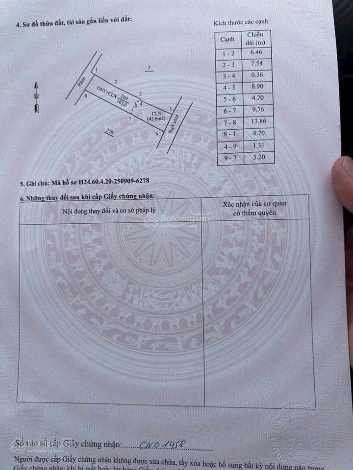 Bán đất đẹp, không một lỗi nhỏ, quảng giang đại hợp