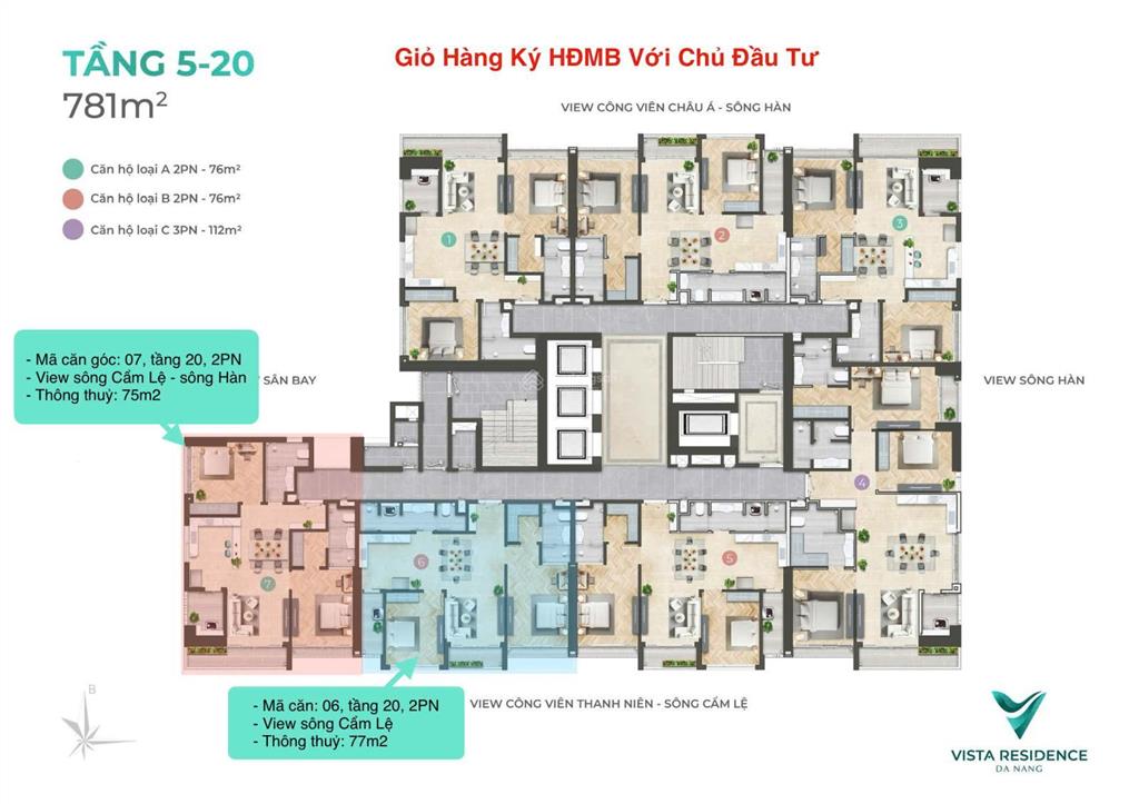 Chỉ 1 căn duy nhất từ cđt  view sông thoáng mát  tầng cao nhất dự án  nhận nhà ngay năm sau .