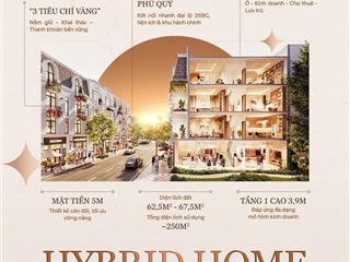 Bán căn liền kề vlasta thủy nguyên 62.5m², mt 5m, phân khu phú quý hướng đông nam