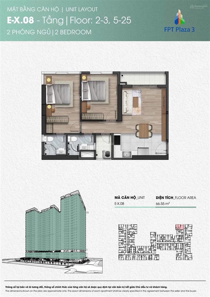 Căn góc đẹp, full sáng 2pn. 68m2