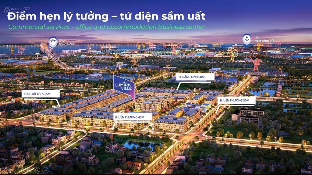 Bán shophouse lumira ville, 48 triệu / m2, 125m2, 4pn + 5wc, hải an, hải phòng