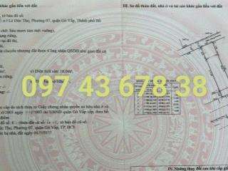 Đất mặt 2 tiền đường thông dương quảng hàm  lê đức thọ + gò vấp