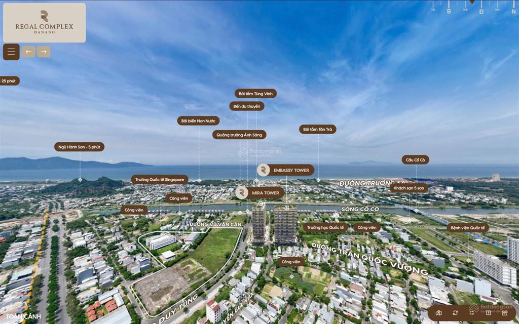Siêu phẩm lô góc 2pn, view sông cổ cò  regal complex đà nẵng  81,7m2  chỉ từ 5 tỷ 332