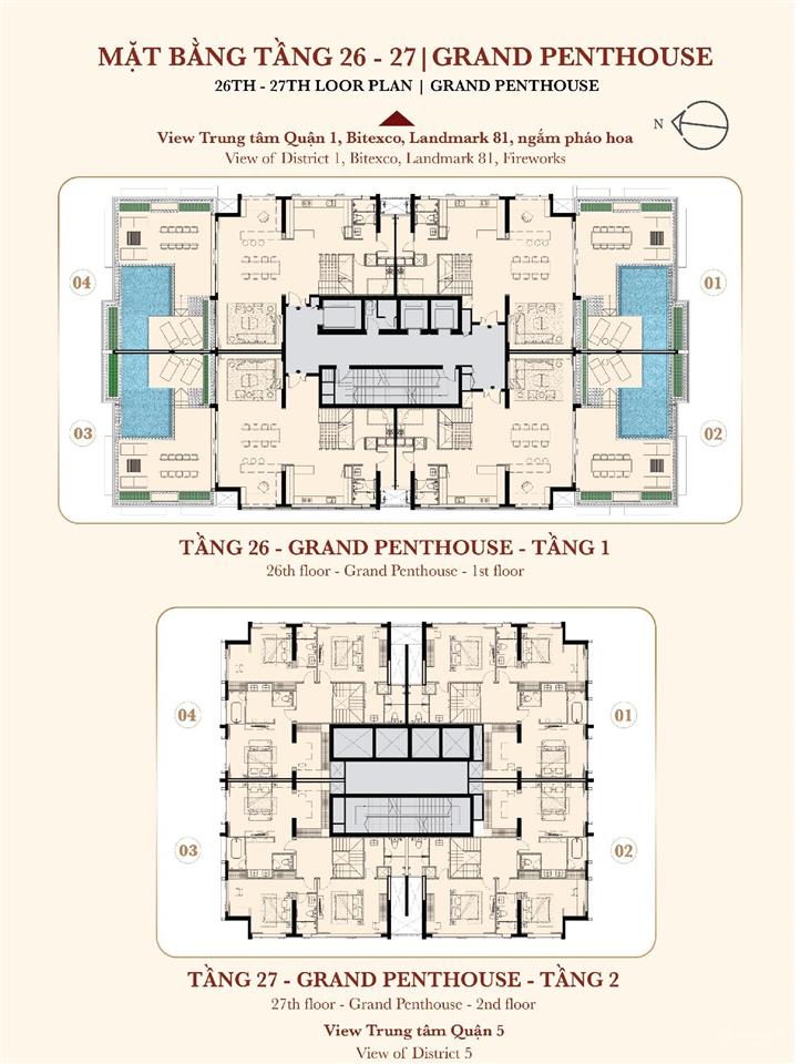 Grand penhouse đẳng cấp dự án kiều by kita, mặt tiền trần hưng đạo hướng về quận 1 hcm