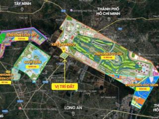 Bán lô đất 100m2 mặt tiền chợ trung tâm dự án daresco đức hòa, cạnh 3 đại dự án vinhomes củ chi