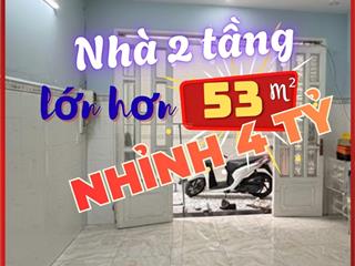 Nhà to q8, 53.3m2, 2 tầng nhỉnh 4 tỷ có dòng tiền  nhà mới ở ngay đ. bông sao