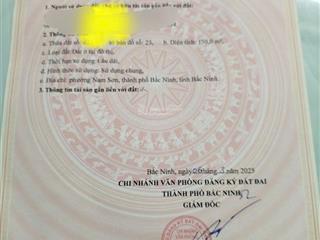 Bán đất đàm văn tiết, 5,6 tỷ, 150m2, pháp lý đầy đủ tại bắc ninh