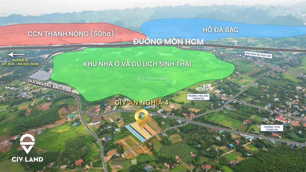 Bán gấp dn dự án 60m2 tại đường hồ chí minh, ba hàng đồi, lạc thủy, hòa bình, 580 triệu