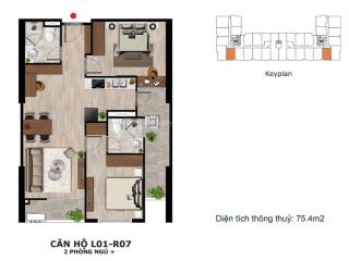 Đón gió mát lành tại căn hộ hướng đông nam, tầng cao, view công viên kỳ bá