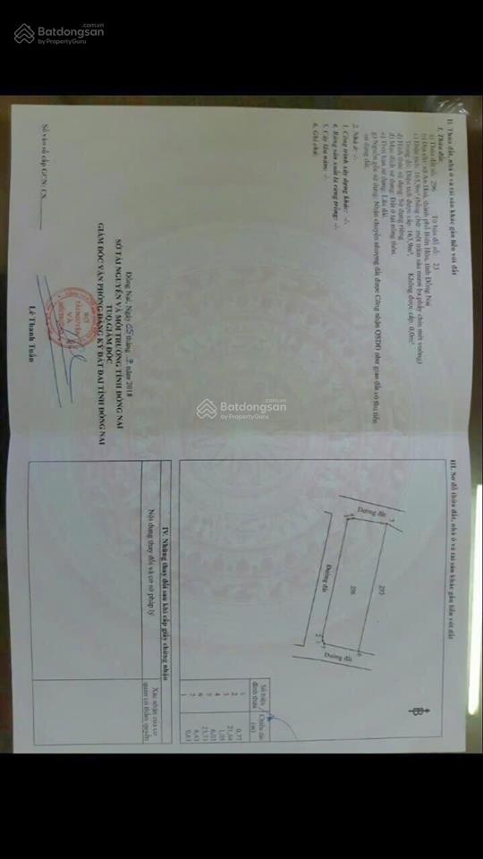 Gđ cần tiền bán gấp lô đất 3 mặt tiền sổ hồng thổ cư 100%