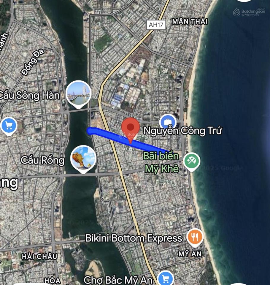 Xác định bán đất tặng nhà cấp 4 mặt tiền nguyễn công trứ sơn trà, đà nẵng