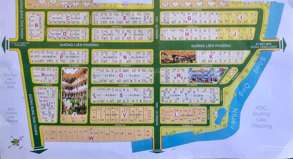 Bán đất mặt tiền đường bưng ông thoàn, phường phú hữu, q9