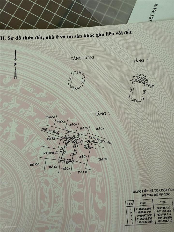 Nhà nhỏ 2 lầu sổ riêng nguyễn kiệm sát phạm văn đồng gv có hh gt
