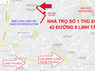 Nhà trọ trung tâm linh tây, thủ đức có gác, an ninh, mới sửa sạch đẹp