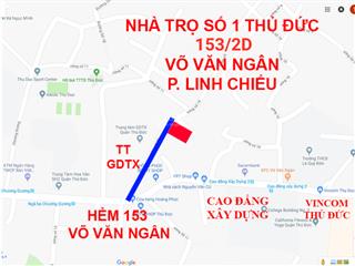 Phòng trọ sạch đẹp 153/2d võ văn ngân gần vincom thủ đức