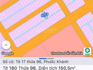 Lô rẻ nhất còn sót lại tại tái định cư phước khánh 7x22m. cn 150m2 full thổ shr