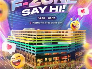 Shophouse chân đế parking zone 4 vinhomes smart city 2 mặt tiền, sổ đỏ lâu dài, cho thuê 70tr/th
