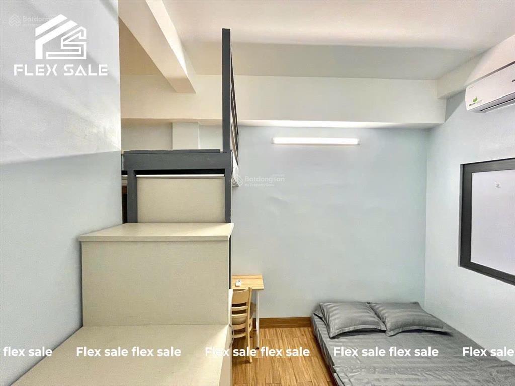 Phòng chdv full nội thất 25m2 có gác  gần hutech, ngoại thương, văn lang  quận bình thạnh.