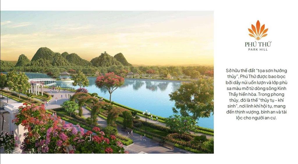 Tin được không 15,5tr/m2 đất sổ đỏ 90m2 đường 17m  cạnh hồ 5,5ha  phú thứ park hill  hp vay 70%