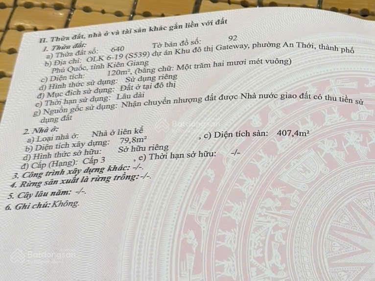 Cho thuê nhà kđt gateway, phường an thới, phú quốc, khu vực kinh doanh cực tốt