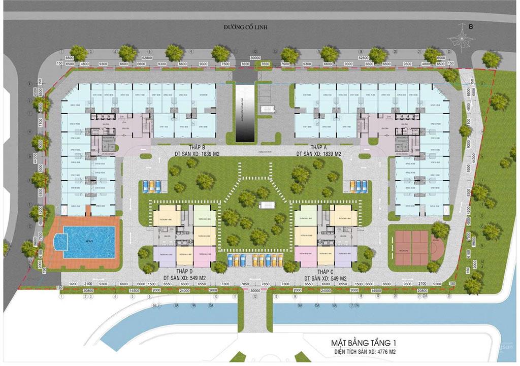 Platinum long biên bán căn hộ chung cư 79.3m2, 2pn, 2wc, giá 139 triệu/m2 (đã gồm vat)