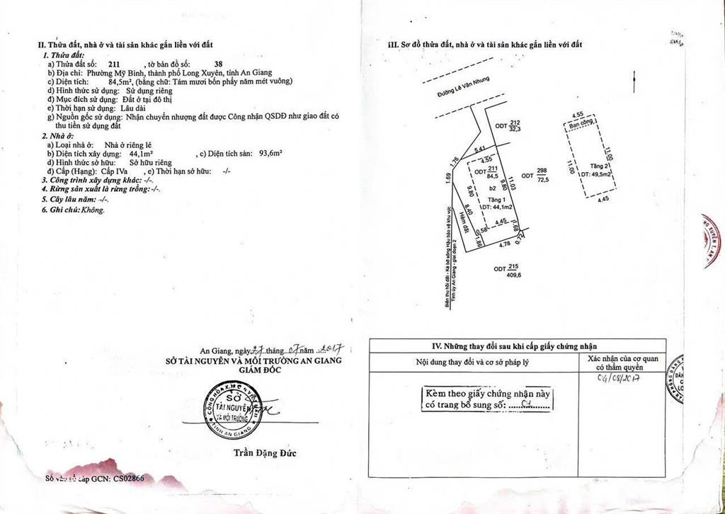 Bán nhà gốc 2 mặt tiền  đường lê văn nhung  phường mỹ bình  tp. long xuyên  an giang