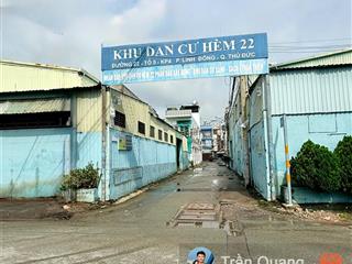 Bán đất hẻm xe hơi đường 22, linh đông  76.6m2  giá 5.2 tỷ