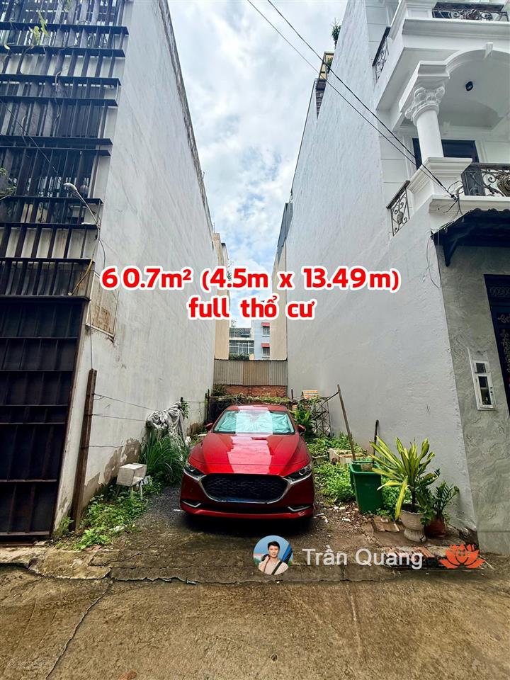 Đất đường số 22 linh đông, gần vành đai 2  60.7m²  hẻm xe hơi 4.5m  shr  5.9 tỷ