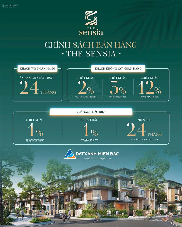 Nhận booking dự án xanh giữa trung tâm tp  the sensia trí dương