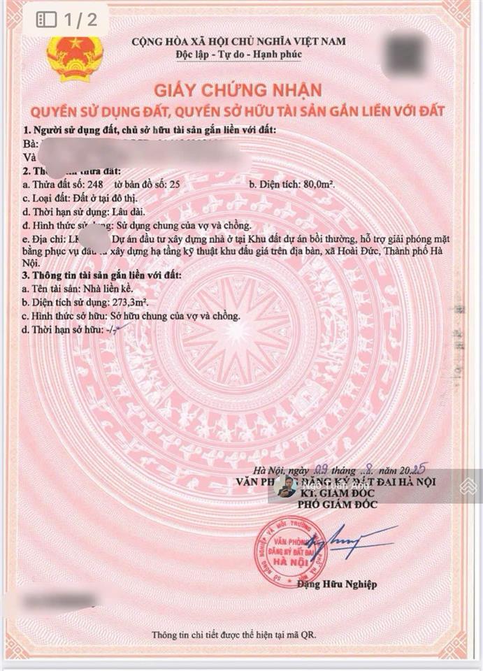 Em cần bán liền kề đối diện vườn hoa trung tâm giá bán tiền đất chỉ 10,8 tỷ