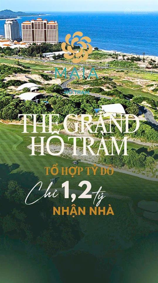 Chỉ 1,2 tỷ sở hữu căn hộ maia hồ tràm, chủ đầu tư cam kết cho thuê chia sẻ doanh thu chuẩn 5 sao