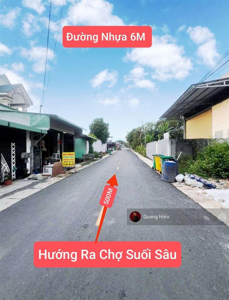 Chủ ngộp bán lô đất 200m2 đ. suối sâu gần chợ suối sâu và khu linh trung lll, giá 650 triệu, shr