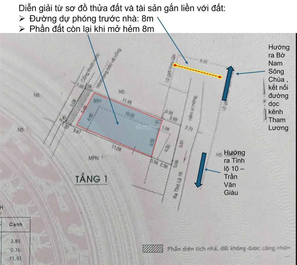 Nhà c4 trên đất odt 80m2 đã trừ lg hẻm dư phóng 8m thông kênh tham lương ra tl10  trần văn giàu